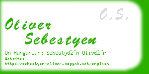 oliver sebestyen business card